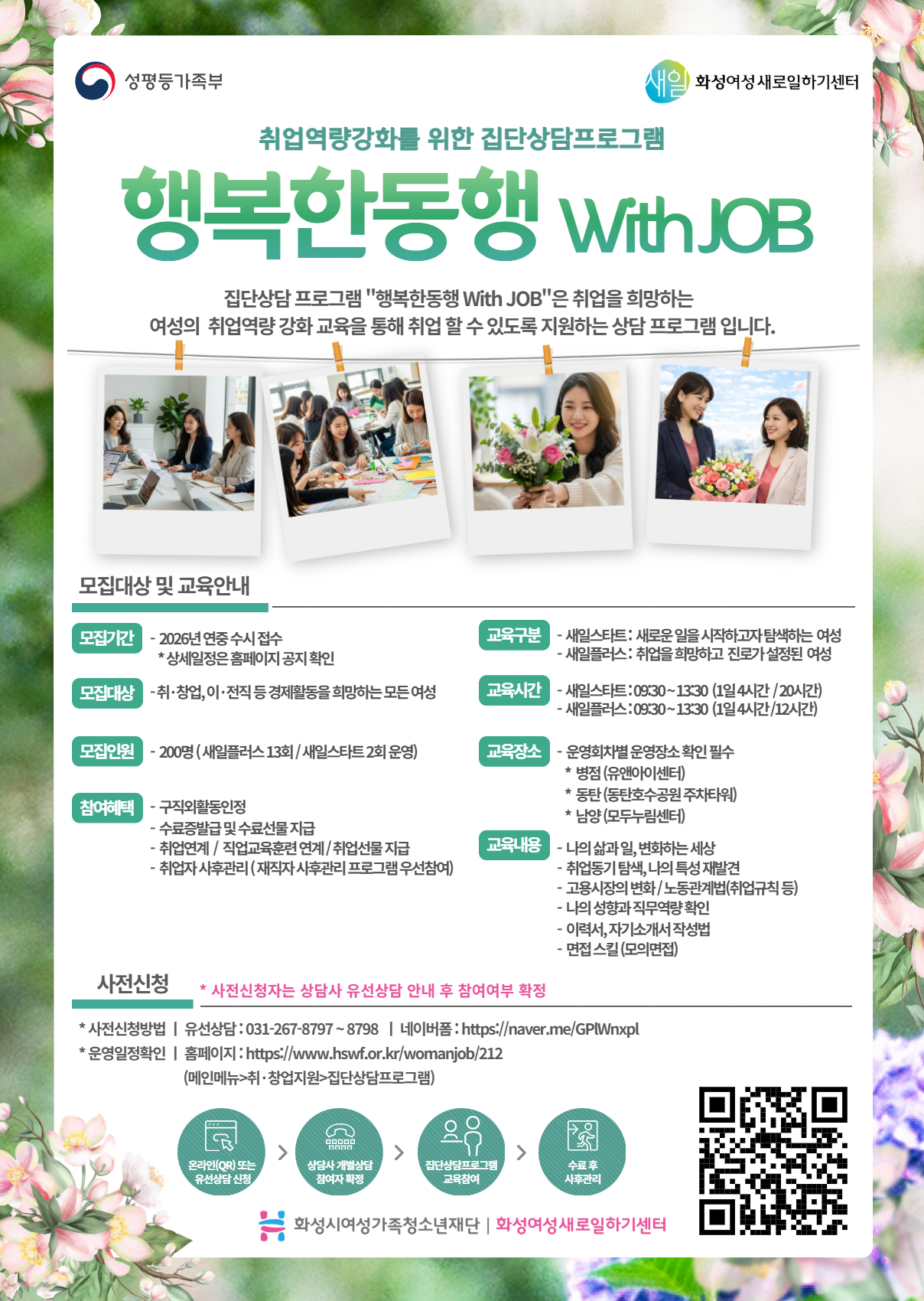 화성새일센터,  화성시 경력보유여성 재취업 지원