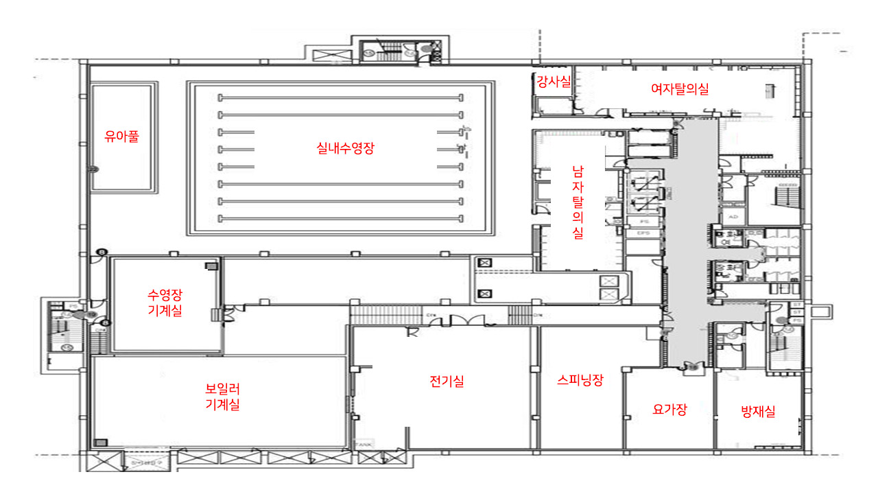 지하3층시설 단면도 이미지